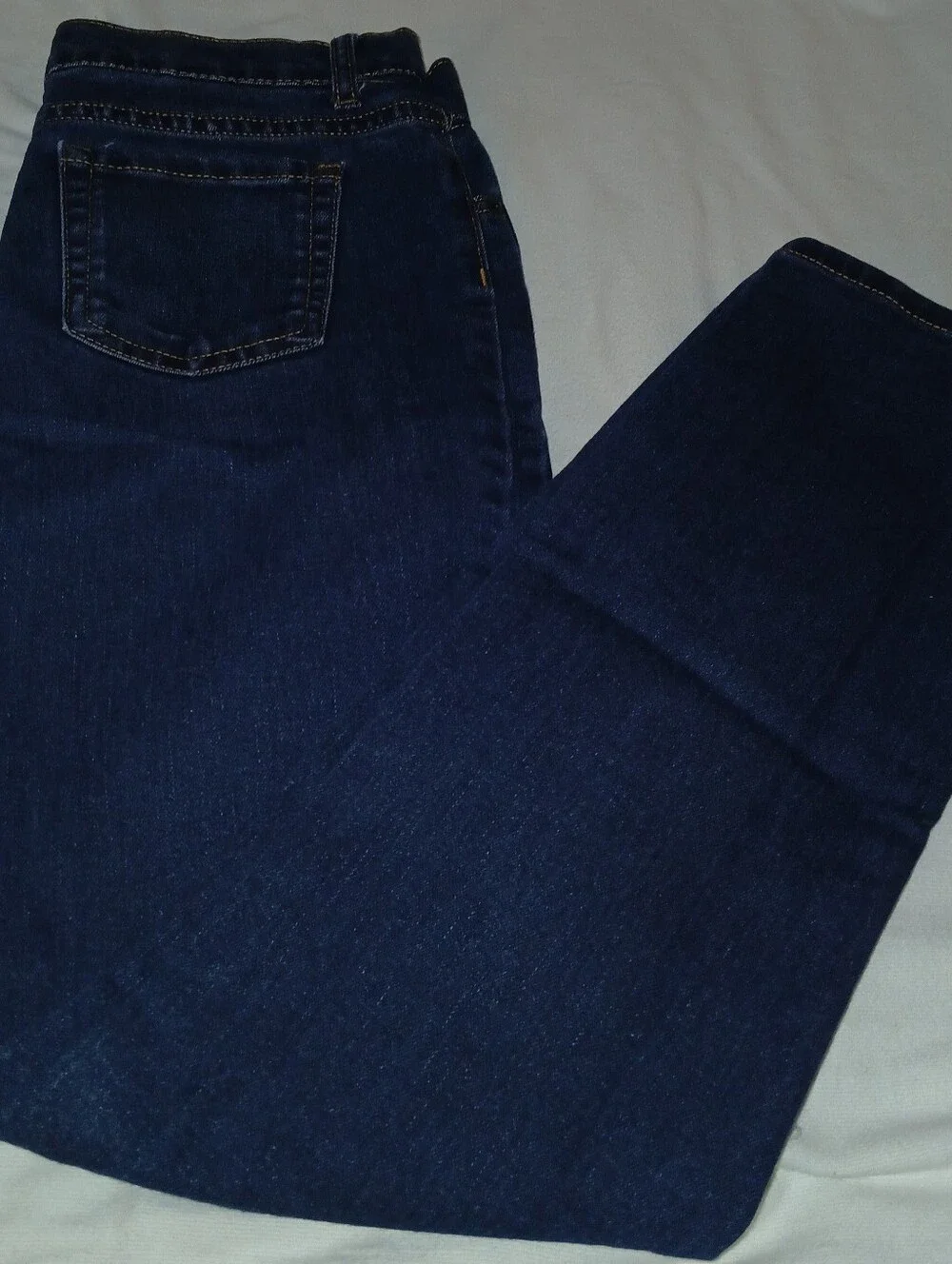 Pre-loved Girls Dark Blue Wide Leg Jeans.